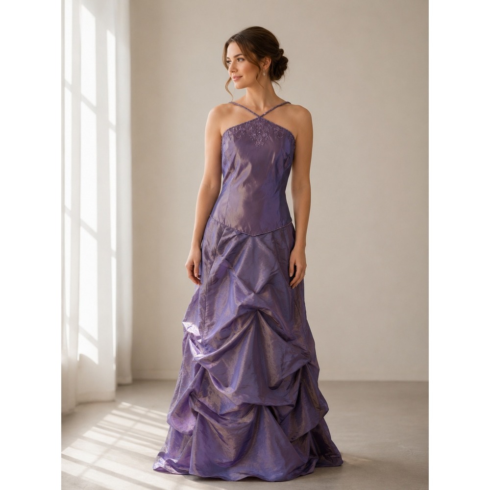 NWT vtg 90s Y2k David's Bridal 2 Piece Set Womens 14/10 Purple Formal Gown Fairy